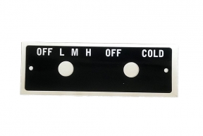 1980 A/C Control Panel Decal